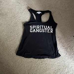 Spiritual Gangster Black Racerback Tank